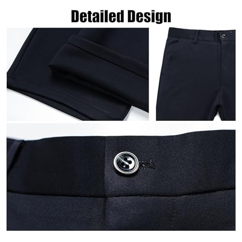 Calormas Mens Dress Pants, Timelessflex - Men's High Stretch Straight Fit Pantes, Suit Work Pant, Business Dress3