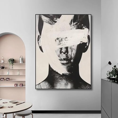 Figure abstraite nordique sur toile premium, décoration d'art 70x110cm