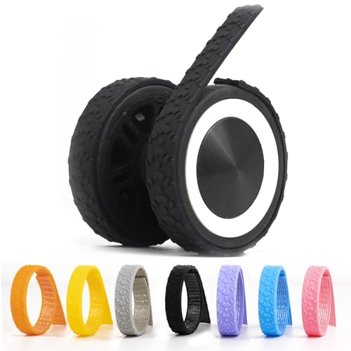 8 pack Luggage Wheel Covers,Adhesive Silicone Silent luggage wheel suitcase wheel covers protector covers Cover for Carry-on Luggage 2-2.6 inches (BLACK)