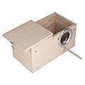 Bird House, Natural Wooden Aviary Breeding Box Mating House Small Birds Nest for Parakeet Finch Lovebirds Cockatiel Budgie Conure(left opening)