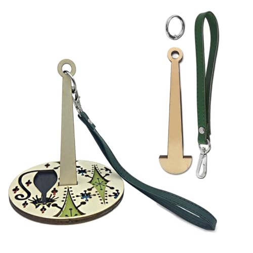 Image of Portable Wrist Yarn Holder with Leather Strap,Yarn Storage Spinner for Cat | Knitting and Crocheting Craft Tool for Crochet Trave