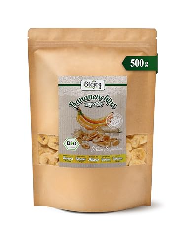 Biojoy BIO-Bananenchips (500 g), getrocknet und ungeschwefelt