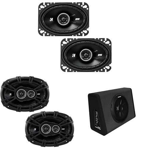 Kicker 11PT250 Truck Enclosure & DSC69304 DS-Series 6x9 & 43DSC4604 4x6 Bundle