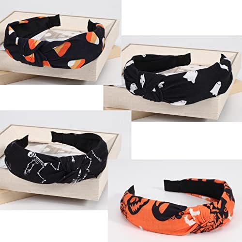 4 PCS Halloween Headbands for Girls Ladies Pumpkin Skeleton Cranium Ghost Cosplay Spider Hairbands 7 41yuvOp9 zL. AC