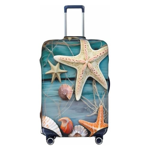 Seashell Beach Starfish Summer Travel Luggage Cover Fits 25