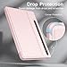 JETech Case for Samsung Galaxy Tab S8 2022/S7 2020 11-Inch with S Pen Holder, Slim Folio Stand Protective Tablet Cover, Multi-Angle Viewing (Pink Gold)