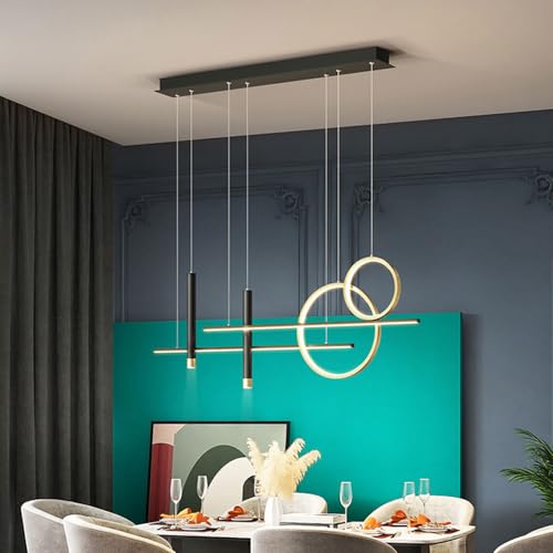 Lampe suspendue fatigué des reflets ? Lustre de table 100 cm à intensité variable pour bureau