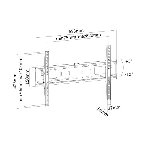 PureMounts T600 Support mural pour téléviseurs de