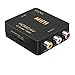 HDMI to RCA,HDMI to AV, GANA 1080P HDMI to 3RCA CVBS AV Composite Video Audio Converter Adapter Supports PAL/NTSC with USB Charge Cable for PC Laptop HDTV DVD-Black