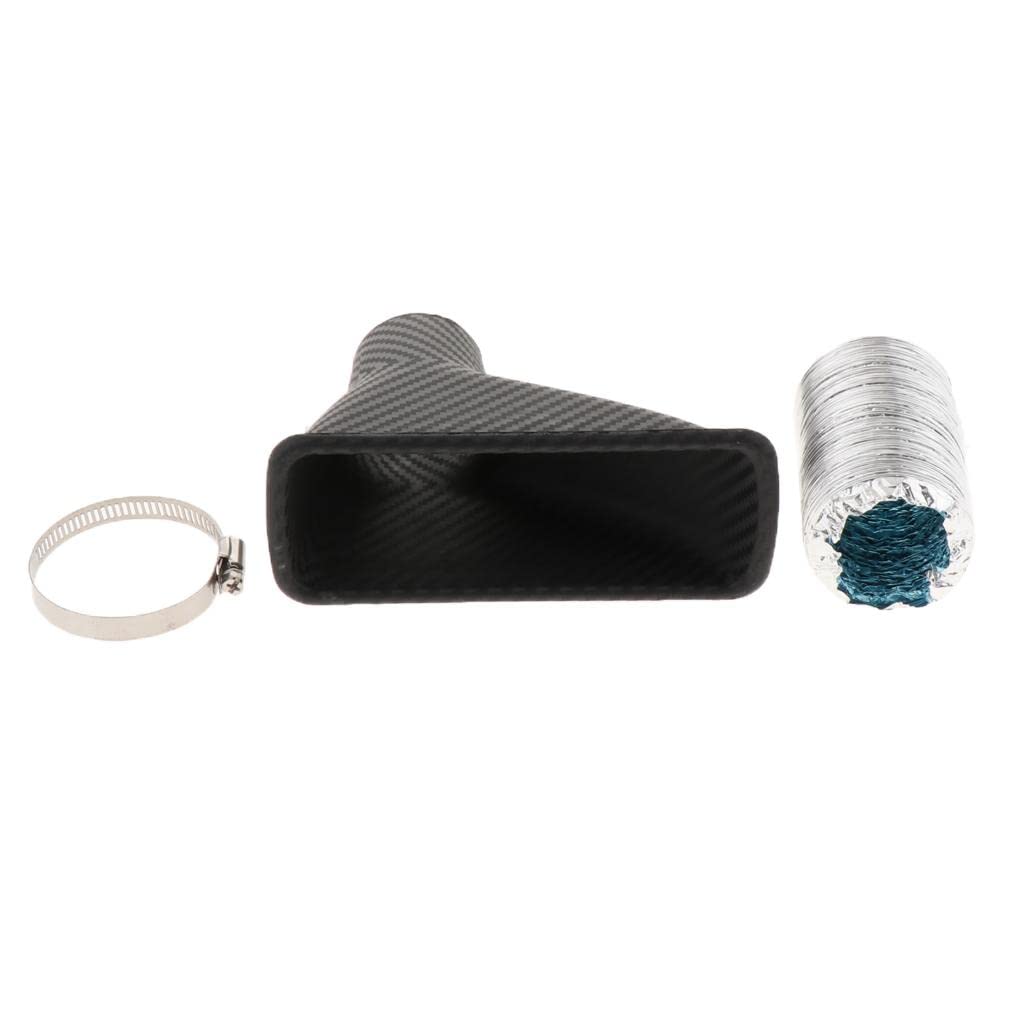 MYADDICTION Car Front Bumper Turbo Cold Air Intake Pipe Turbine Inlet Pipe Kit Plastic