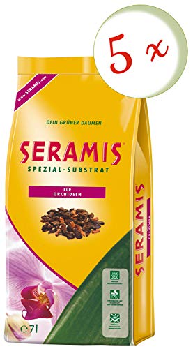 Oleander Hof® Spar Set: 5 x Seramis Special Substrate for Orchids, 7 Liter with Oleander Yard Flyer