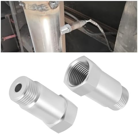 2PCS M18x1.5 O2 Sensor Spacer Extender,Professional Oxygen Sensor Spacer Adapter for Fix Check Engine Light,Stainless Steel O2 Sensors Adapter Car Accessories