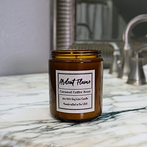 Ardent Flame Candles Caramel Coffee Bean 100 Natural Soy Wax