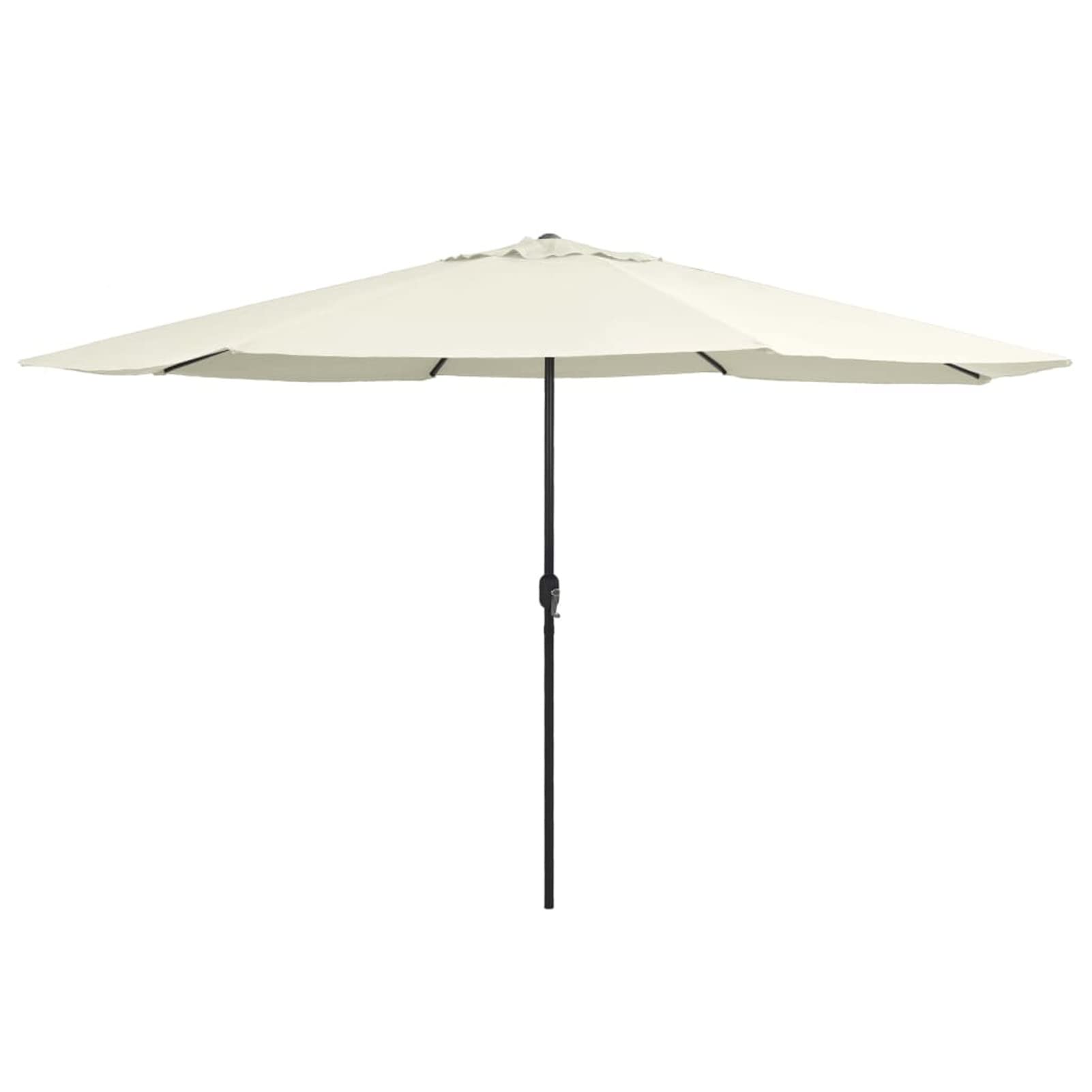 Homgoday Sombrilla de jardín con Palo de Metal Blanco 400 cm Sombrilla Terraza Exterior, Sombrilla Jardín Grande Orientable Jardín Parasol Balcón