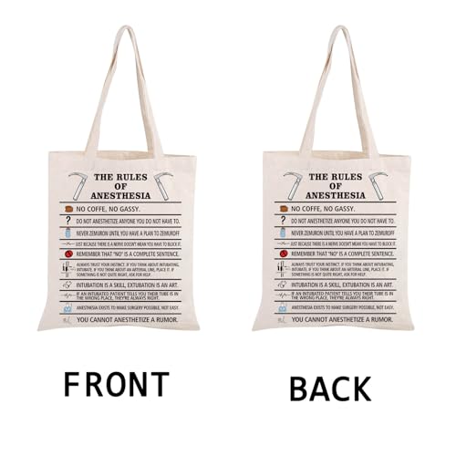Bolso tote para anestesia PWHAOO - Regalo para técnicos en anestesia y anestesistas miniatura 5