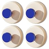 4-Pack Suction Hooks, Waterproof Adhesive Wall Hooks, Strong Load Capacity, Removable, Ideal for Bathroom, Kitchen, Bedroom & Smooth Surfaces