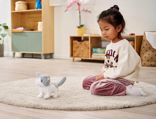 Simba PetZoo Kitty, Spielzeug Haustier, mit Sound, läuft und wackelt mit dem Schwanz, Try me, 19cm, ab 3 Jahre
