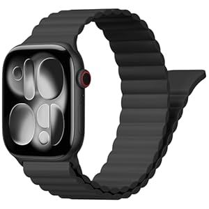 Magnet Sportarmband für Apple Watch Armband 40mm 38mm 41mm 42mm 44mm 45mm 46mm iWatch Band Damen Herren, Sport Loop Silikon Apfelband Armbänder für Apple Watch Series 11 10 9 8 7 6 5 4 3 SE Ultra 49mm