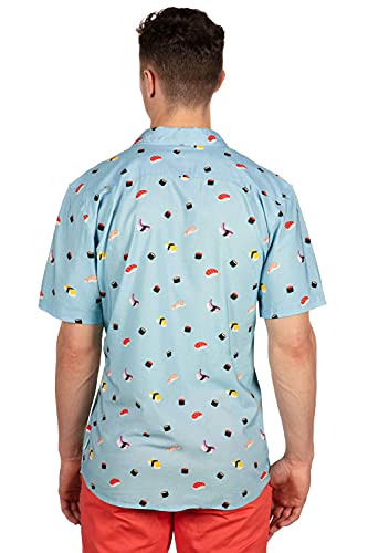 Image of Tipsy Elves Men's Hawaiian Button Down Shirt for Beach & Parties
