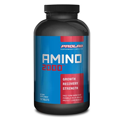 Prolab Nutrition Amino 2000, Essential Amino Acids, EAAs, Muscle Recovery, Lean Muscle Mass,150 tablets