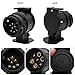 MASO 7 to 13 Pin Towing Socket Trailer Plug Waterproof Trailer Electrics Plug Adapter 7 pin to 13pin Trailer Truck Caravan Towbar Towing Socket Plug Adapter Converter