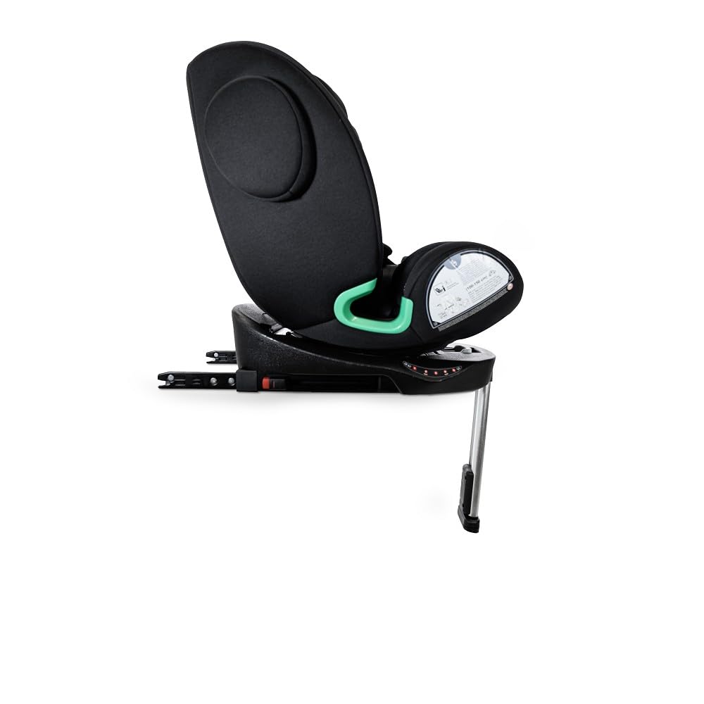 Interbaby Silla Coche Bebé PAX i-Size ISOFIX 360° Grupo 0+1+2+3 (Negro) | Silla auto giratoria 360 reclinable 40-150 cm, reductor recién nacido, protección lateral SPS, pata de apoyo