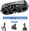 Soporte de liberación rápida magnético para GoPro Hero 13, para Go Pro Max 2 Lit Hero, soporte de aluminio con pestillo con tornillo de 1/4" e interfaz de doble garra, accesorios de montaje metálicos con 2 formas de conexión, base adaptadora 8
