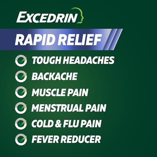 Image of Excedrin Rapid Relief Caplets, 500mg Acetaminophen, 160 Count​