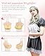 Peikey Silikon Brüste, [Kurze Version] Künstliche Brüste mit Geeignete BH, Realistisch Silikonbrustplatten Brustformen für Crossdresser, Weißer Hautton-Leichte Baumwollfüller, B Körbchen