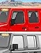Saleago in-Channel Window Rain Guards Fit for Truck Jeep Wrangler JL 2018-2025 and Gladiator 2020-2025 Extra Durable Window Visors Window Deflectors Vent Visors Vent Shades Car Accessories-4 pcs