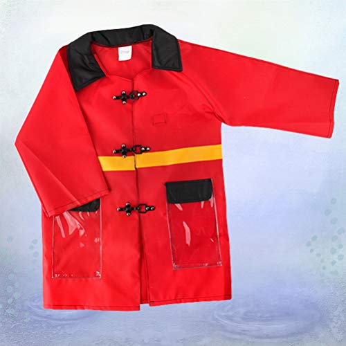 STOBOK Fantasia infantil de chefe de bombeiro, 5 peças, fantasia infantil tamanho M (vermelho)