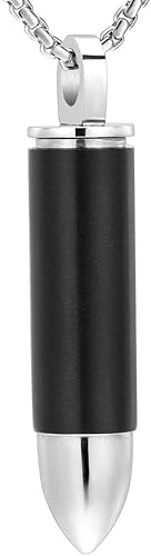 Colgante para cenizas de perro, urnas de cremación, urna de recuerdo, joyería de acero inoxidable 316L, medallón conmemorativo de bala para humanos