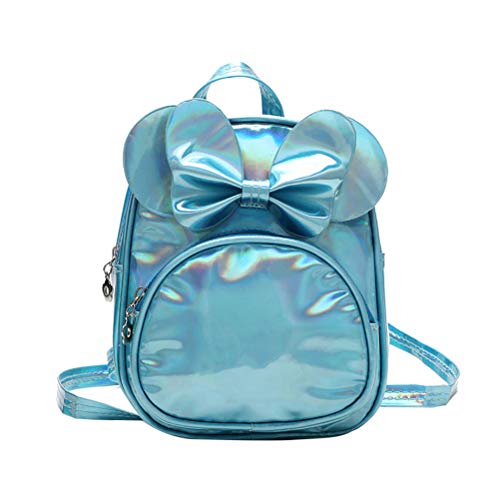 Mochila láser holográfica para niña  con forma de arco  cartera de PVC para la escuela