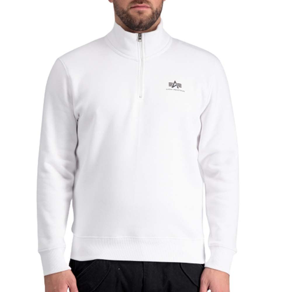 Alpha Industries Half Zip Sweater SL Sweatshirt für Herren White