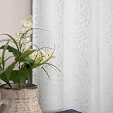 Mrs.Naturall Cortinas Bordadas en Jacquard 3D con Estampado marroquí de Damasco...