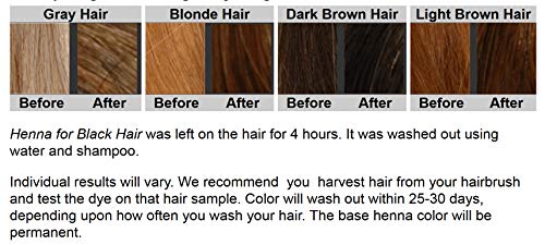 Tinte de Henna Negra Orgánico para Cabello Negro 2 Bolsas miniatura 2