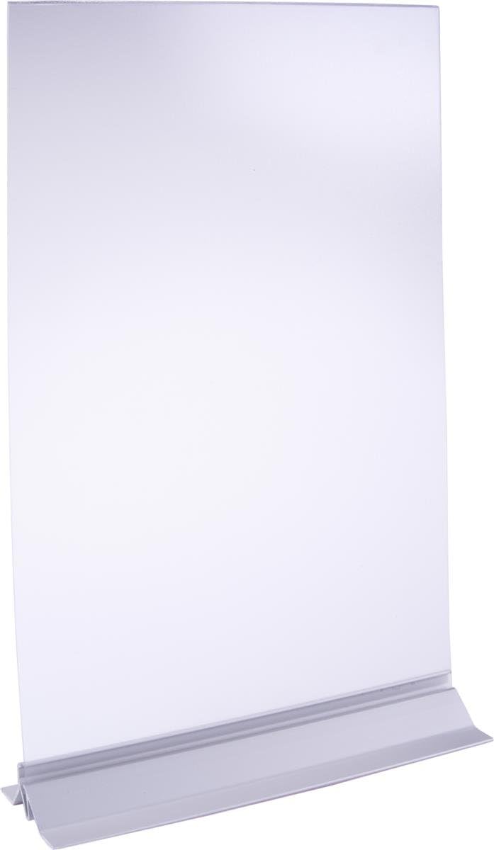 Set of 10-11x17" Sign Holder, Adhesive Aluminum Bottom, Clear Frame (Portrait)