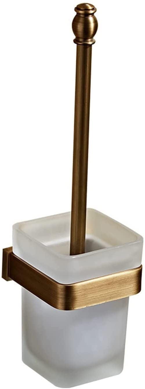 Brosse for cuvette de toilette haut de gamme avec poignée en cuivre et support rigide