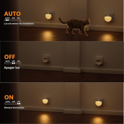 Miniatura 3 de Yuinzin Luz Nocturna Luz Con Sensor De Movimiento Y Crepuscular, Led Enchufable, Brillo Regulable - 2 Unidades, Ideal Para Dormitorio, Habitación Infantil, Bebé, Baño, Pasillo Y Escaleras