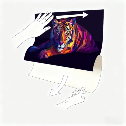 Vinilo tigre abstracto de pared autoadhesivo lavable de gran formato para casa 6