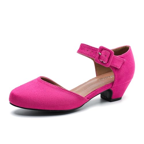 Escarpins D'Orsay femme daim rose boucle sangle cheville 40 EU