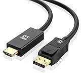 DP to HDMI,TechRise 2-Meters Gold Plated DisplayPort to HDTV HDMI Cable Converter Adapter ,FULL HD 1080P, Video and Audio Supportted - Male to Male