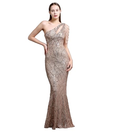 changyexi Old Hollywood Glamour Dresses,Long Wedding Guest Dresses for Women,Long Formal Dress (US, Alpha, X-Large, Regular, Regular, Gold)