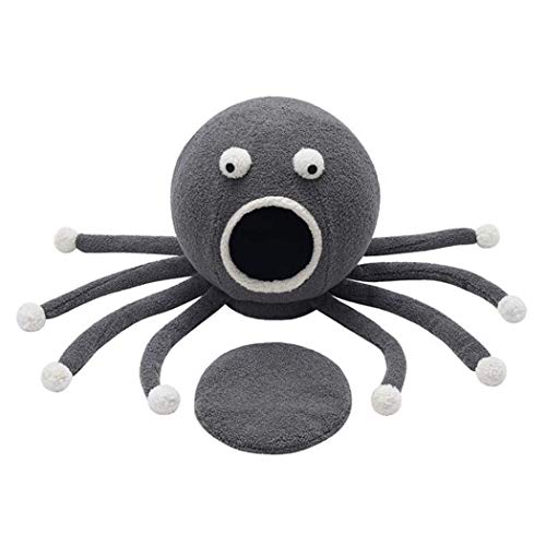 Qazxsw -Nid de Chat de Pieuvre à Chat à Chat, Maison pour Chat en Trois Dimensions, tentacules vocales, Coussin intérieur Amovible, 40x40x42cm