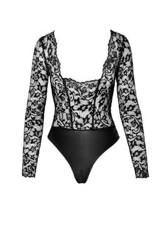 Body Psyché F296 Effet mouillé et Dentelle - 3XL - Noir, Noir, 3XL