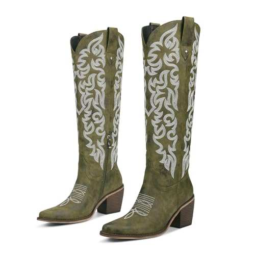 Image of wetkiss Women's Knee High Cowboy Boots