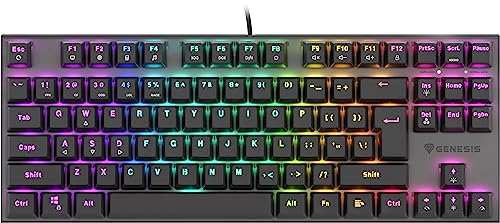Genesis Thor 303 TKL US clavier mécanique rétro-éclairé RVB avec interrupteur rouge - 2