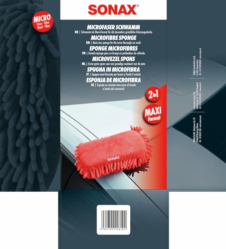 Sonax Microfaser Autoschwamm für gründliche Fahrzeugreinigung (1 Stück)