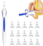 Ohrenschmalz Entferner,Q-Grip Ohrreiniger,Upgraded Spiral Tupfer Ohrenschmalz-Entferner Kit Ohrenreiniger mit 16 Ersatzköpfe, sichere Ohrenschmalz-Entfernung Werkzeug Ear Cleaner