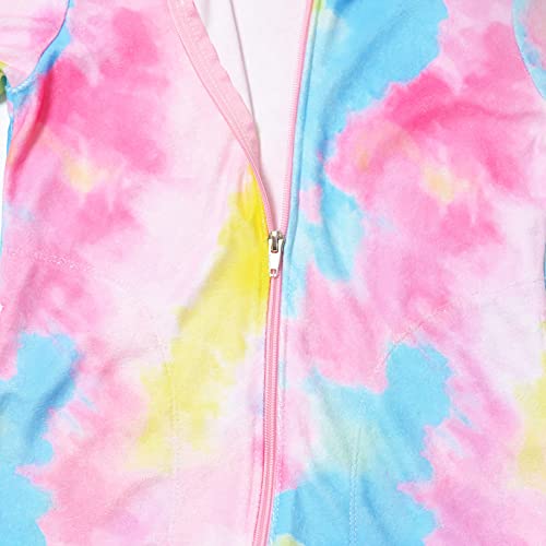Image of CHILDRENSTAR Girls Swim Coverups Terry Swimsuit Cover-Up Hooded Zip-Up Beach Robe
